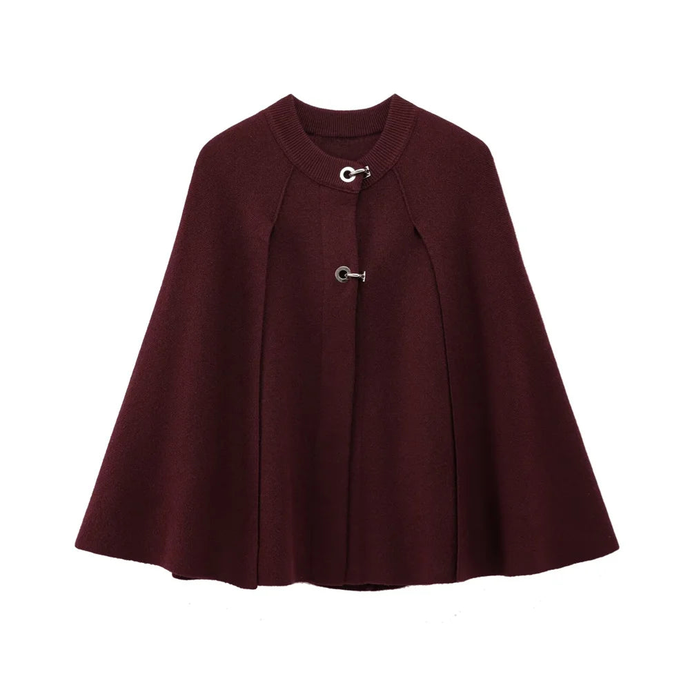 Round Neck Button Coat