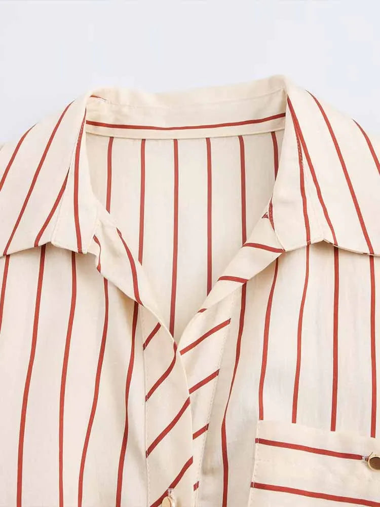 Simple Striped Print Dress