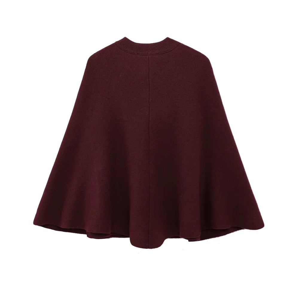 Round Neck Button Coat