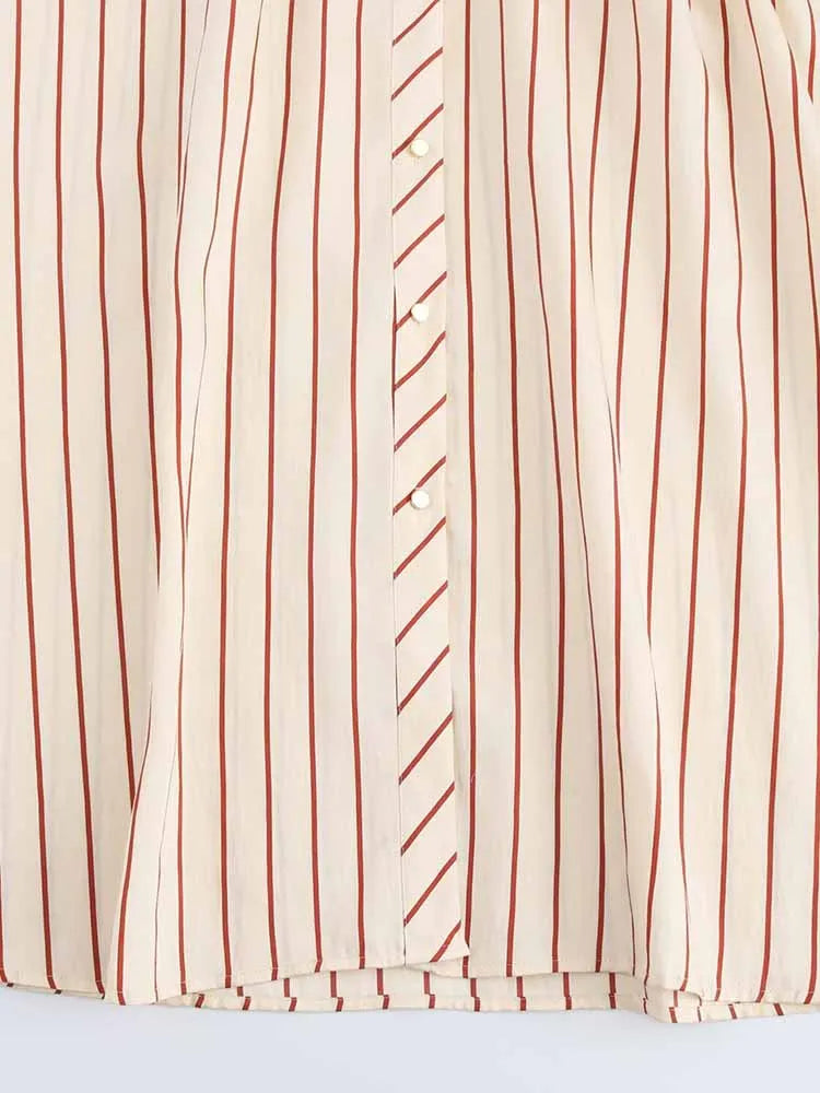 Simple Striped Print Dress