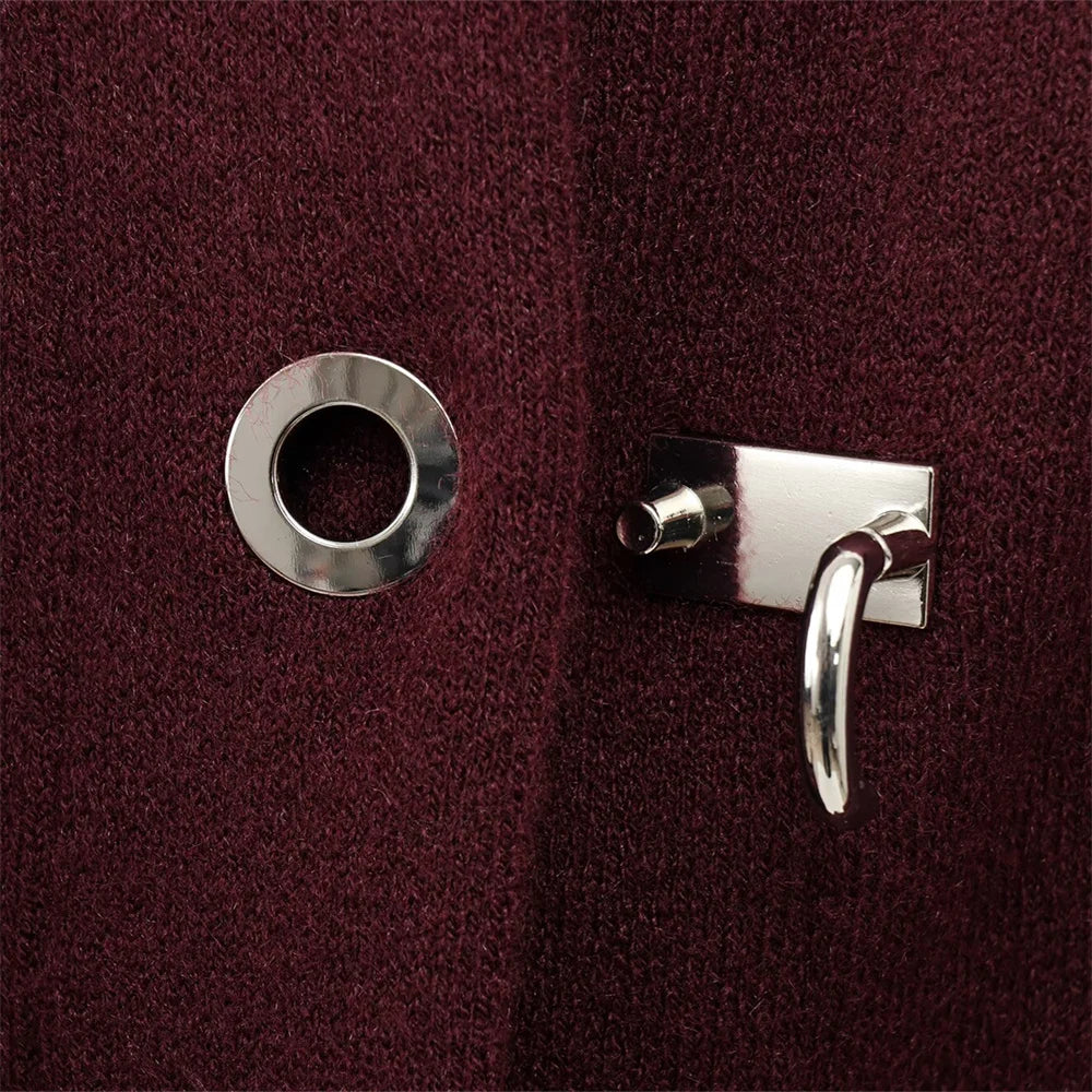 Round Neck Button Coat