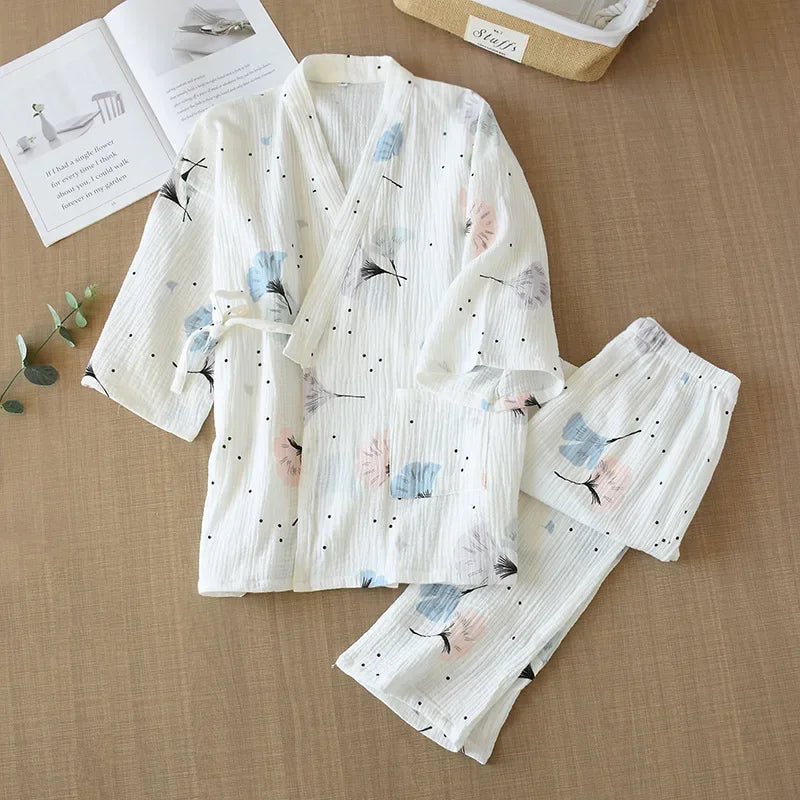 Japanese kimono cotton pajama