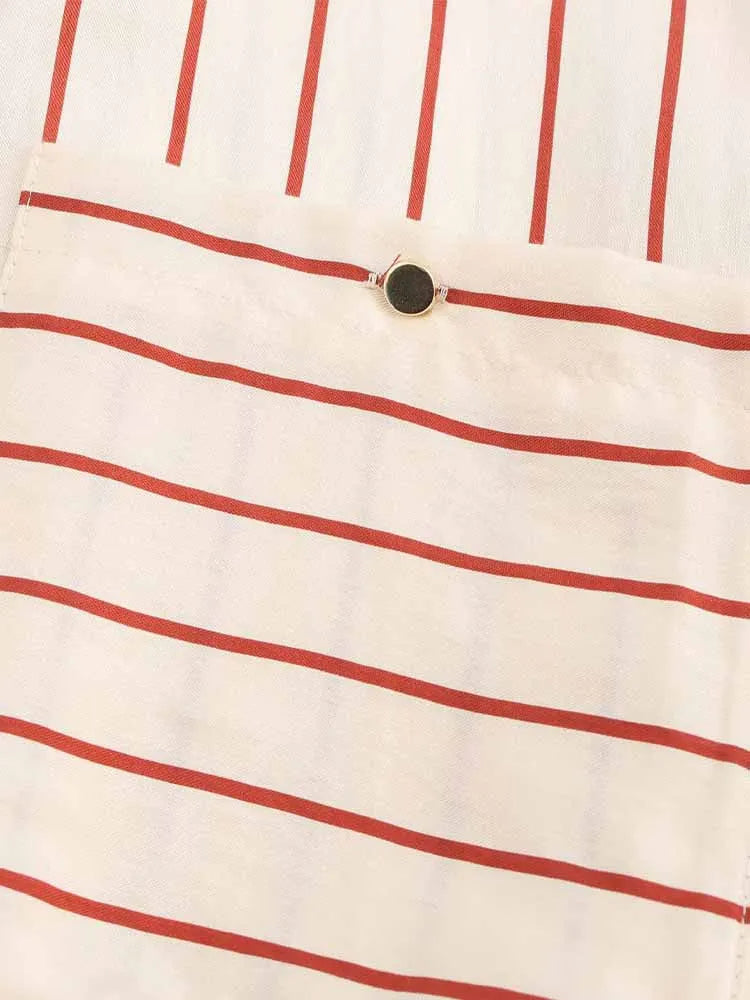 Simple Striped Print Dress