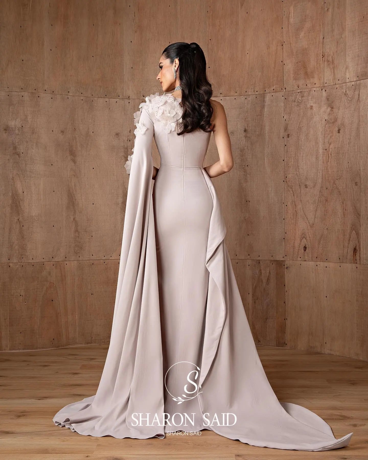 Lilac One Shoulder Evening Dress