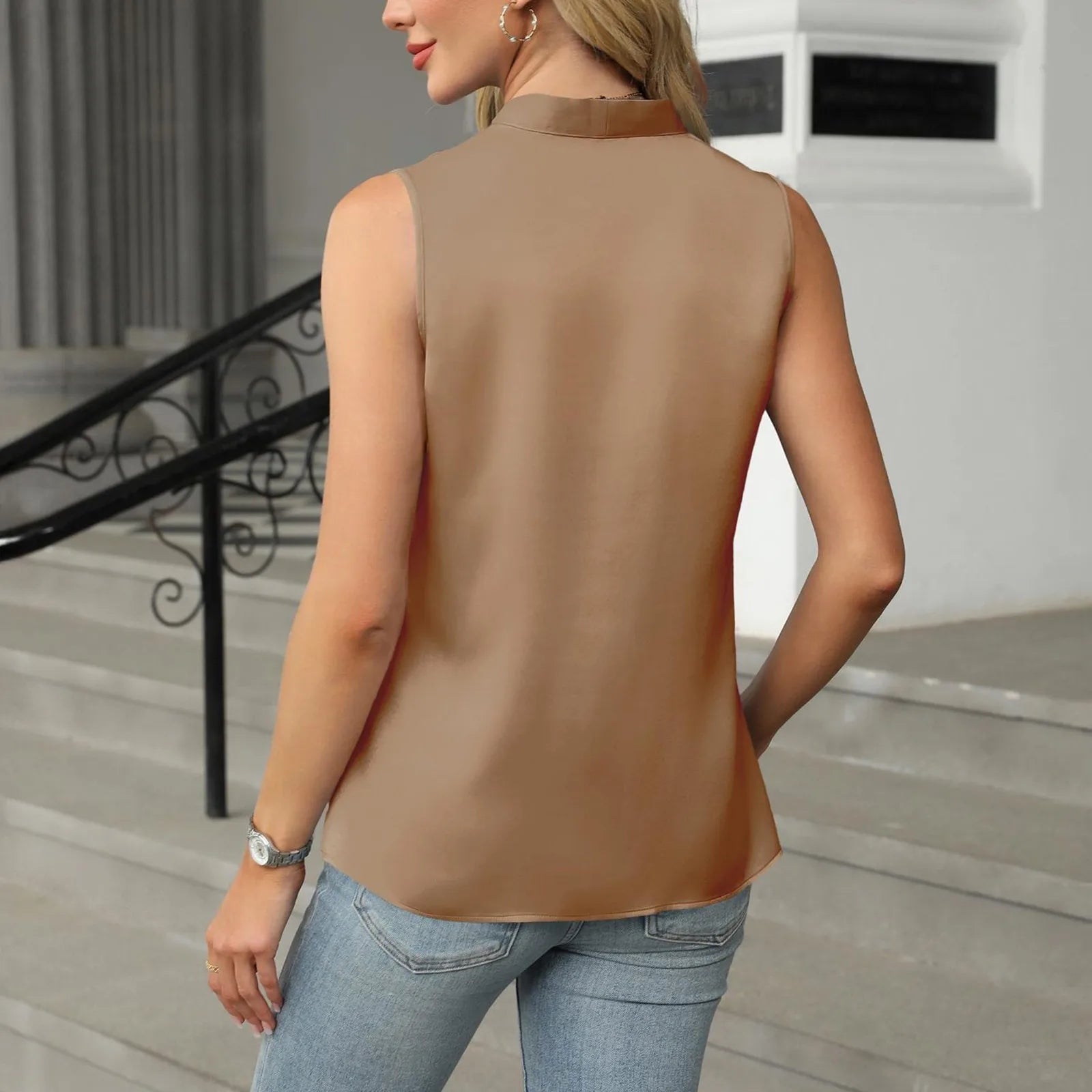 silk Sleeveless Vest