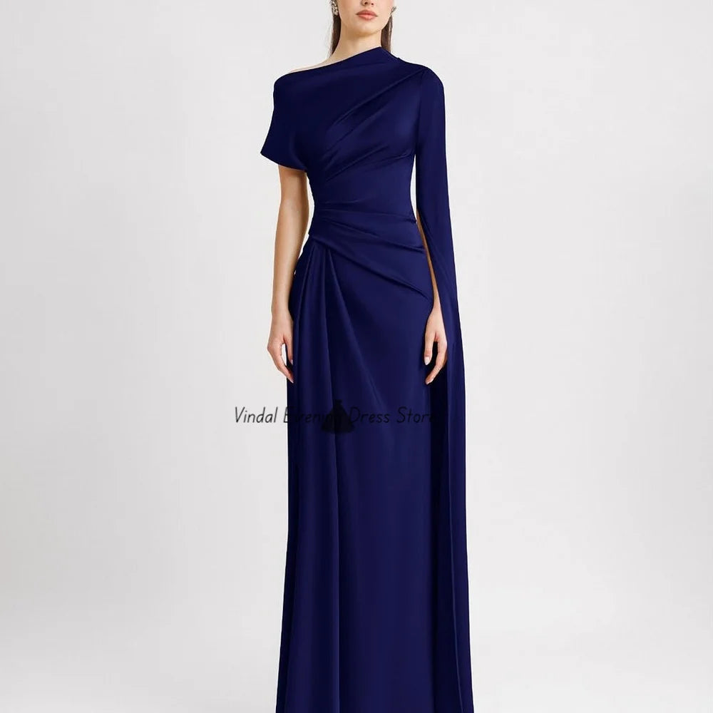 One-Shoulder Simple Formal Dress